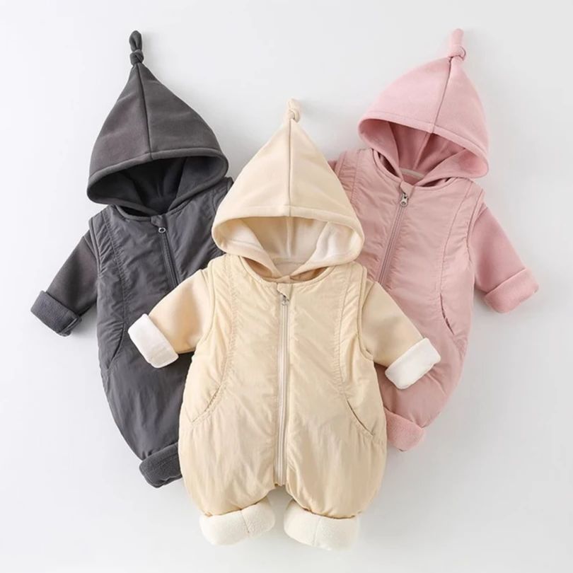 الشتاء سميكة القطن الطفل رومبي - مراجعة Cotton Baby Onesies Zipper وسعره