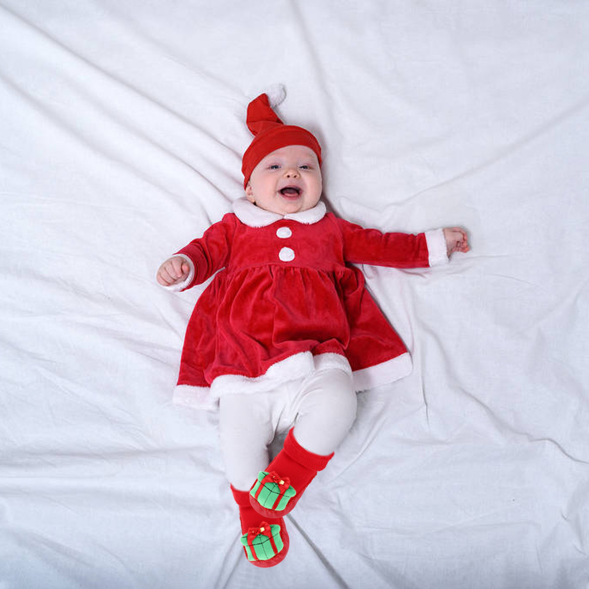 زوج واحد من جوارب الأطفال المض - مراجعة Unisex Baby Socks Non Slip وسعره