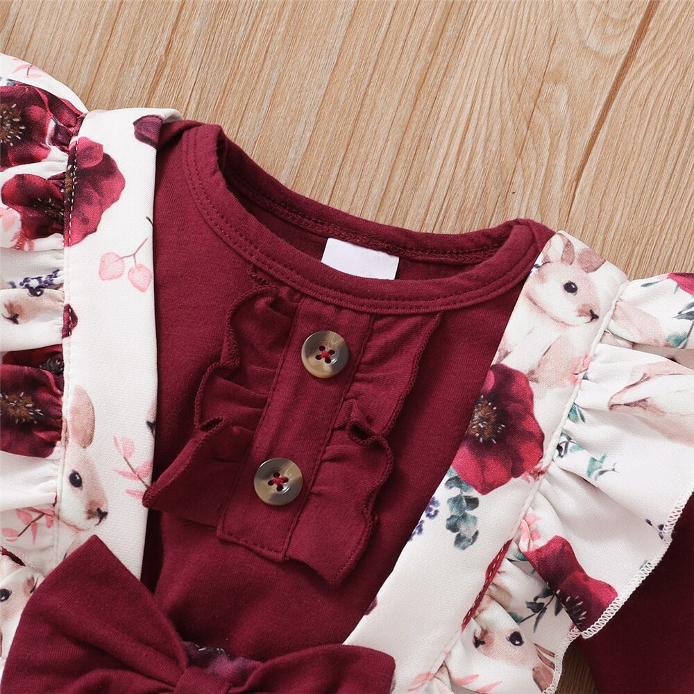طقم ملابس بناتي لحديثي الولادة - مراجعة Newborn Baby Girl Romper Floral وسعره