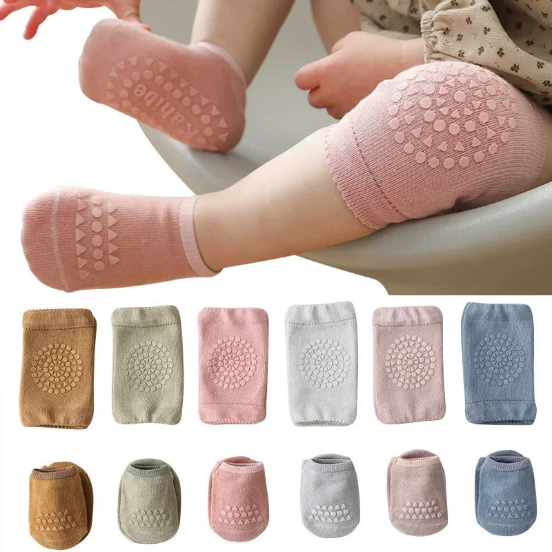 طقم جوارب وواقيات ركبة للأطفال - مراجعة Unisex Baby Socks Non Slip وسعره